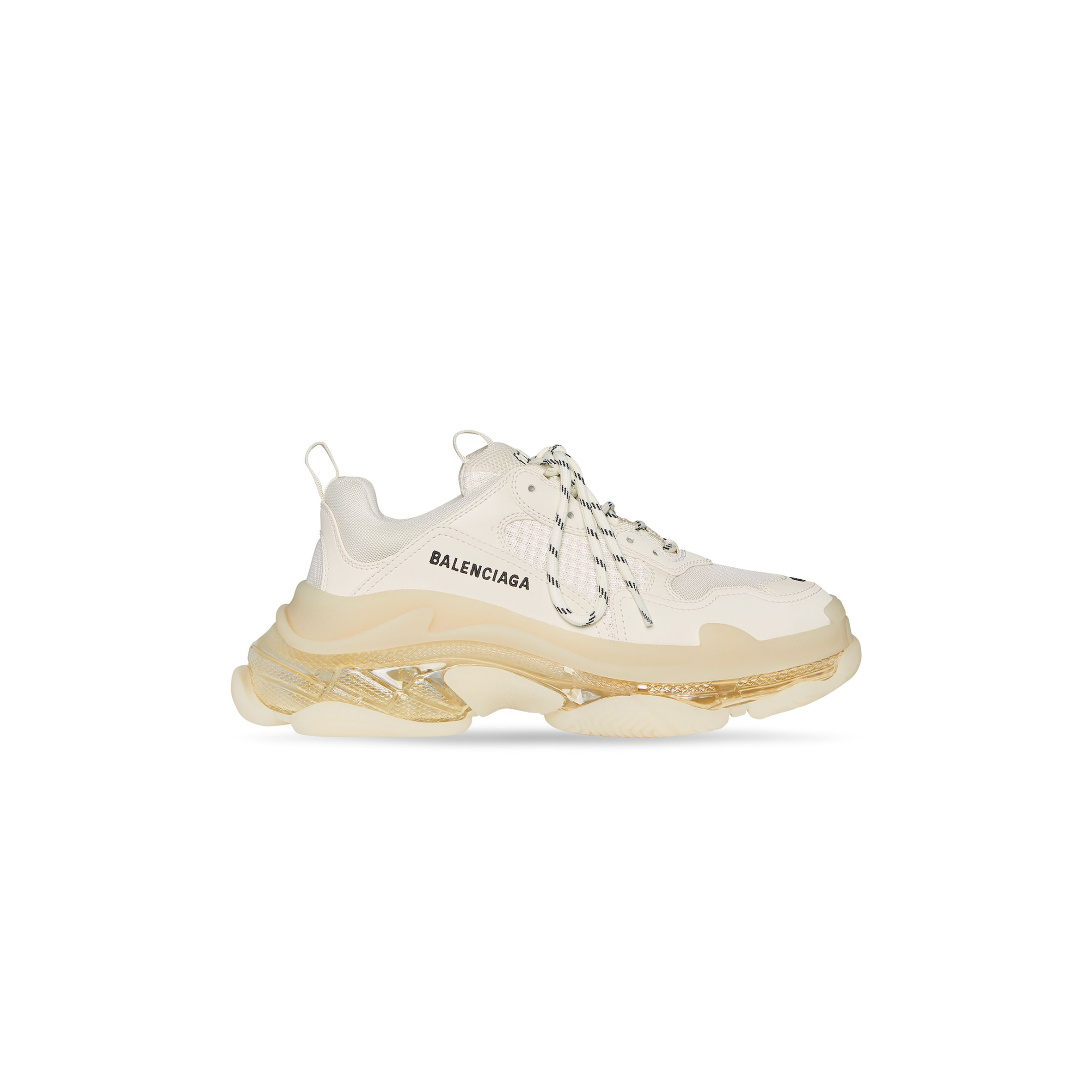 Ba*len*cia*ga women''s triple s clear sole sneaker in beige 544351w2ga19100